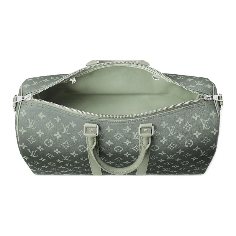 LOUIS VUITTON KeepallBandoulière Coated Canvas Handbag Shoulder Bag Crossbody Bag Travel Bag Men's Gradient Green-2