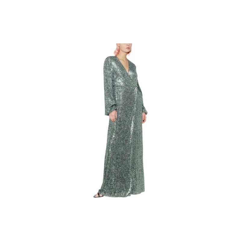 PINKO Long-Sleeved Dresses Women's Green-3