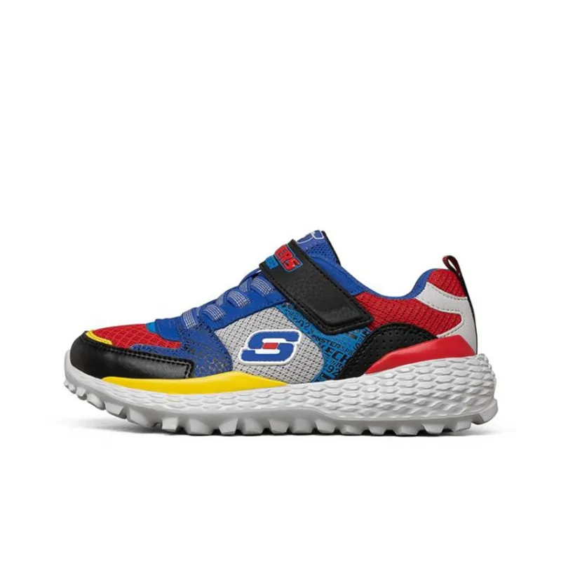 Skechers Monster Wear-Resistant Slip-Resistant Kids Lifestyle Shoes Black Multicolor Teenagers-0