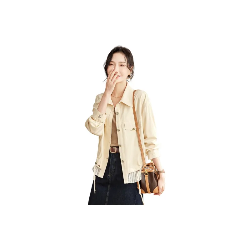 TERRE BLEUE Denim Jacket Women's Ecru-3