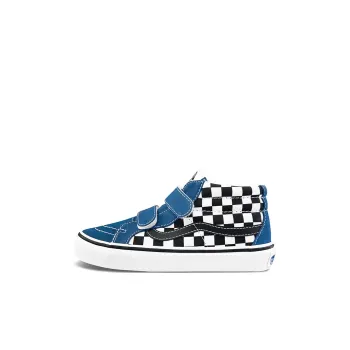 Vans SK8 Reissue V Anti Slip Wear Resistant Mid Top Kids' Skateboarding Shoes Black White Children Aged 3 7 Years Old
