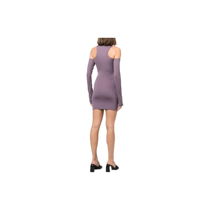 OFF WHITE Asymmetric Cold shoulder Minidress-3