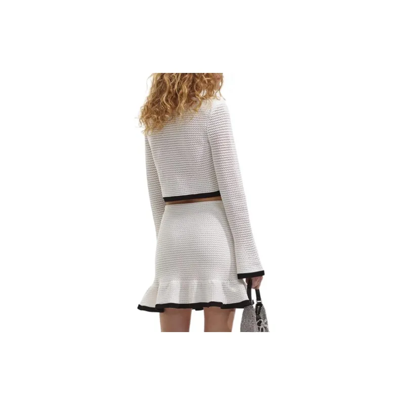 Self-portrait Crochet Button-Up Cardigan-2