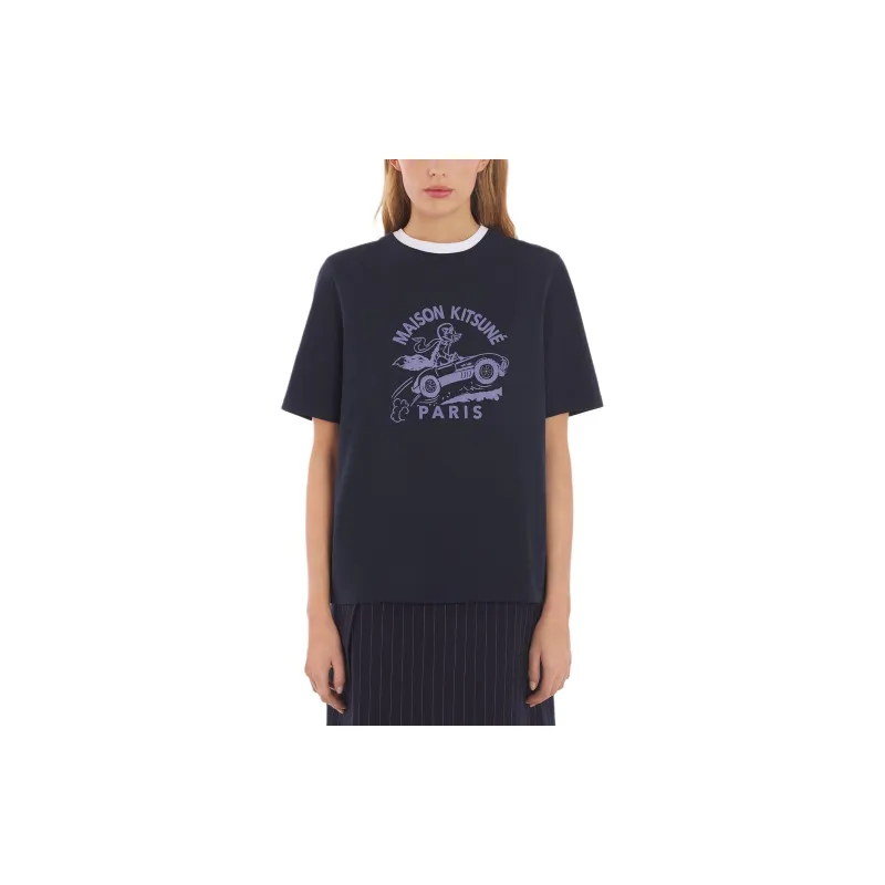 Maison Kitsune SS24 T Shirt Women's Ink Blue-4