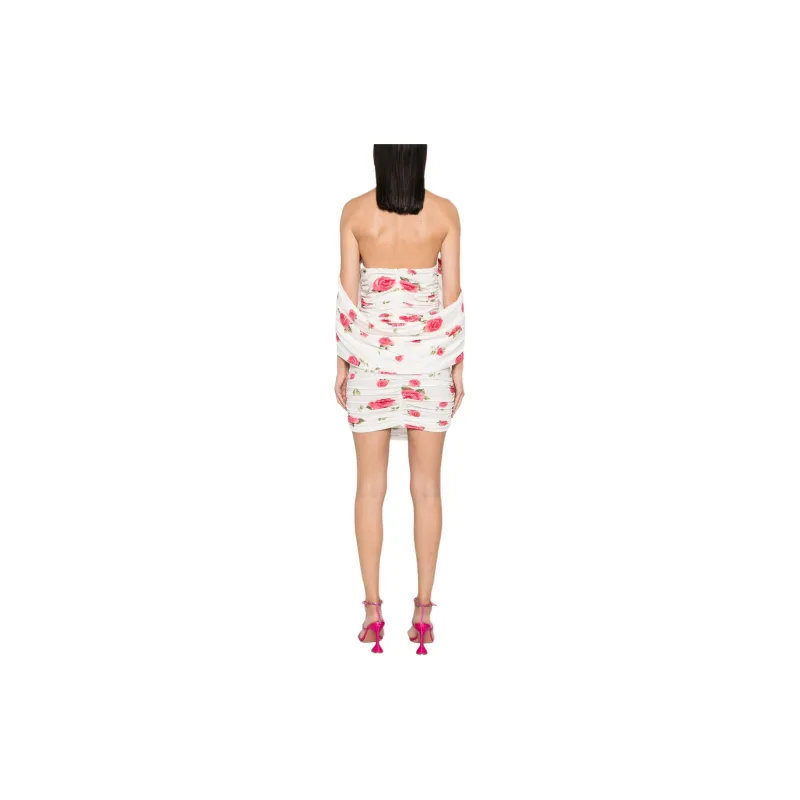 Magda Butrym Rose print Ruched Minidress-2