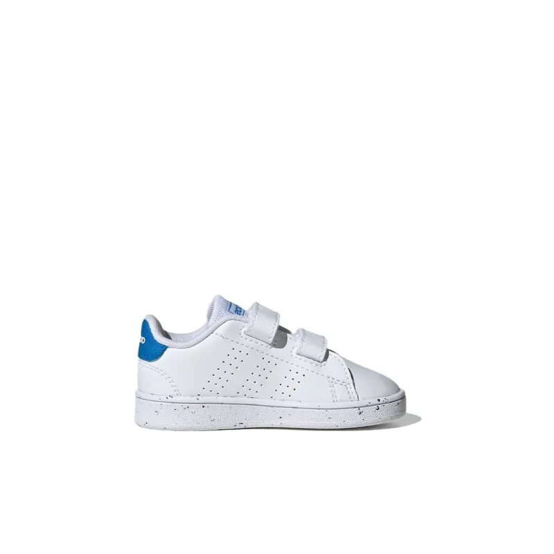 Adidas Neo ADVANTAGE Advancourt Anti Slip Wear Resistant Low Top Skateboard Shoes White Blue Infant And Toddler-1