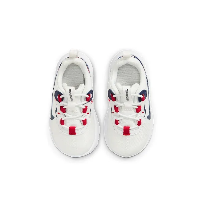 Nike React Element 55 Cushioned Wear-Resistant Lightweight Low-Top Toddler Shoes White Blue Red Infant And Toddler-3