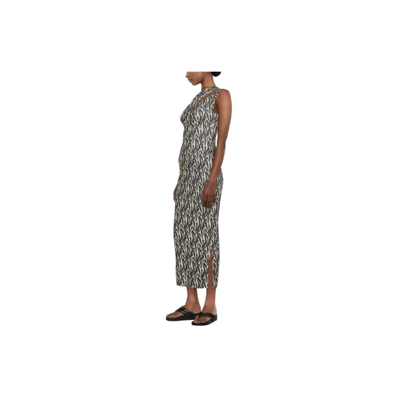 NANUSHKA Printed One shoulder Midi Dress-3