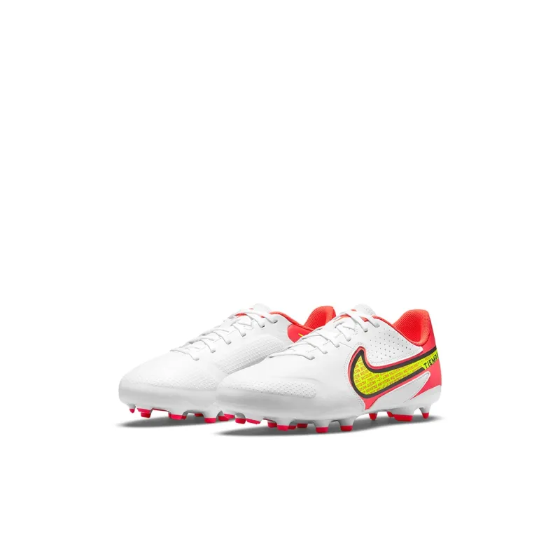 Nike Tiempo Legend 9 Academy MG Low Top Kids' Soccer Shoes White Red Kids'-2