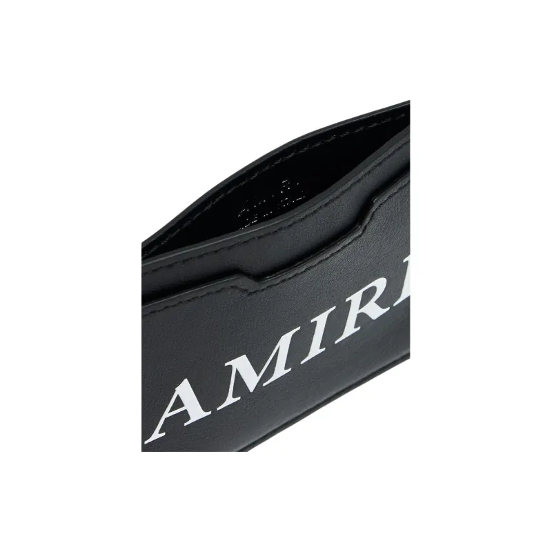 AMIRI Leather Card Clip Card Holder Men's Black-4