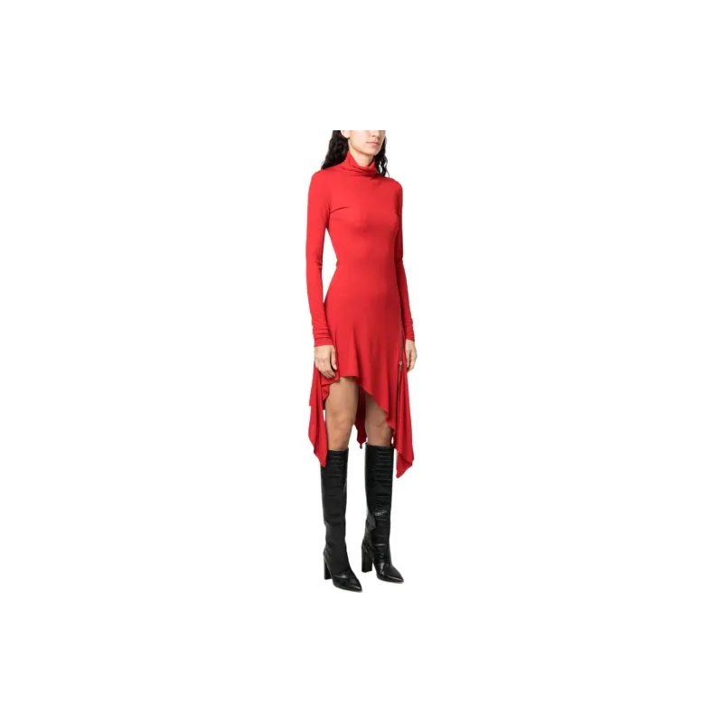 Blumarine Long-Sleeved Dresses Women's Chestnut Red-3