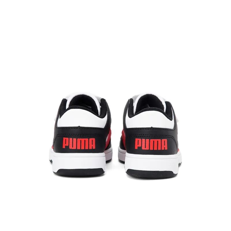 PUMA Rebound Layup Lo Sl Low-Top Kids' Skateboarding Shoes White Black Red Children Aged 3-7 Years Old-3