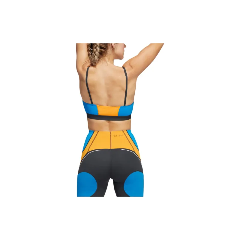Adidas AEROIMPACT TRAINING BRA Sports Underwear Women's Orange/Yellow Bright Blue Carbon Black-3