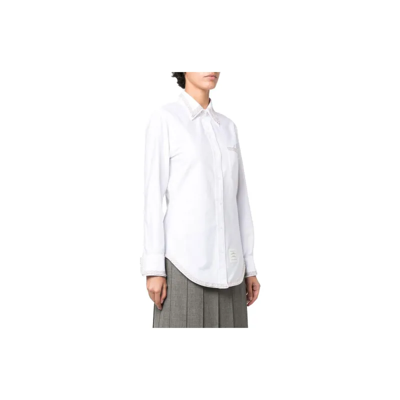 THOM BROWNE Rwb Trim Oxford Shirt-1