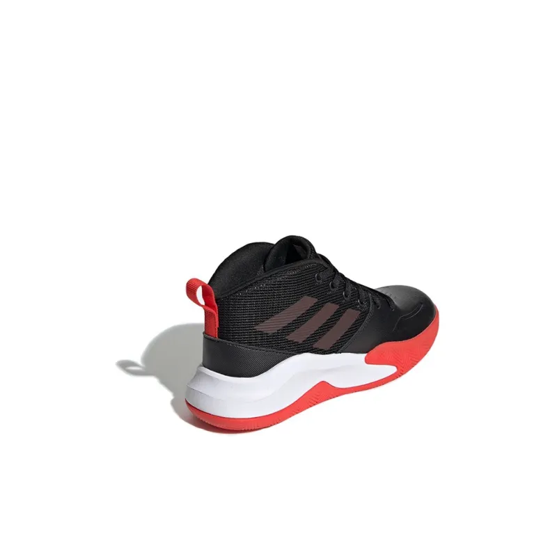 Adidas OwnTheGame Me Mid Top Basketball Shoes Black Red Kids'-2