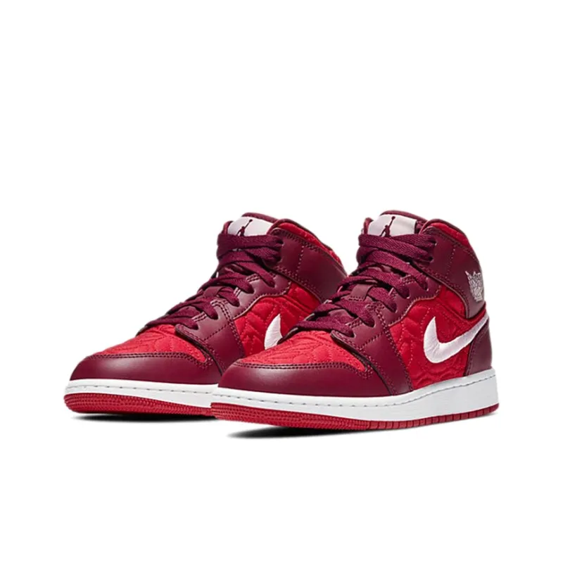 Jordan 1 Mid SE Red Quilt GS-2
