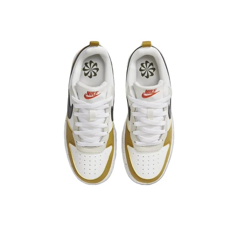 Nike Court Vision Low Breathable Low Top Kids' Skateboarding Shoes White Brown Unisex-1