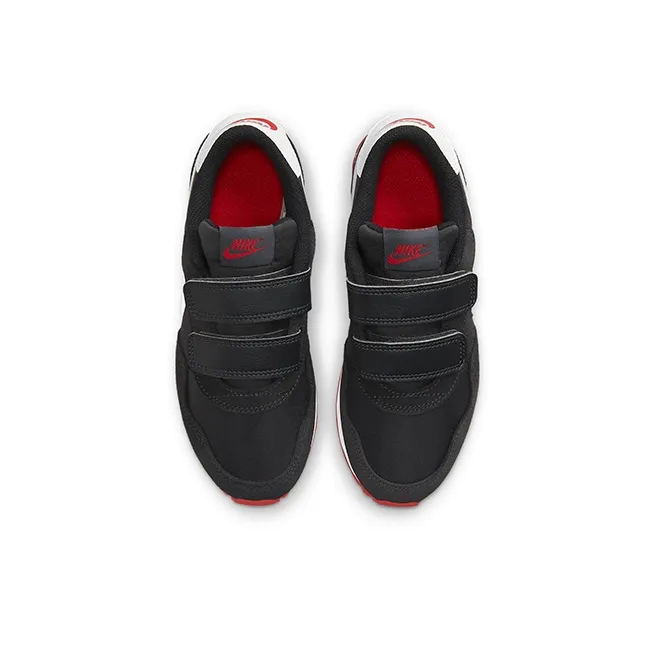 Nike MD Valiant Low Top Running Shoes Black White Red Children Aged 3 7 Years Old-2