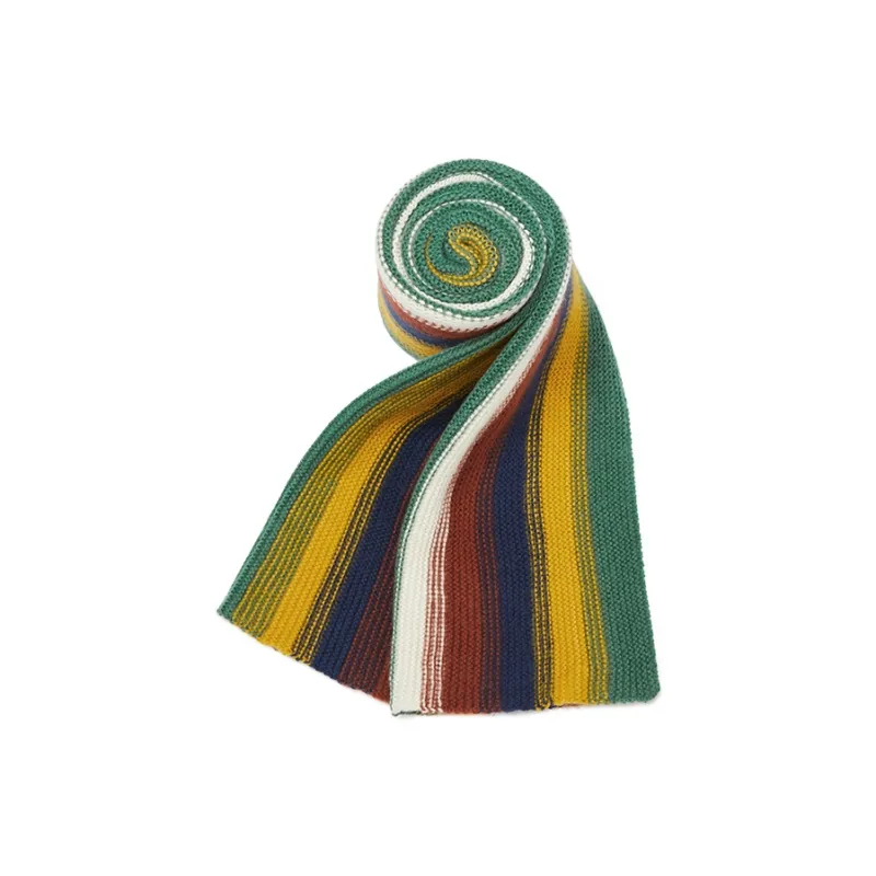 Narandu Fabric Knit Scarves Women's Yellow Green Beige-0
