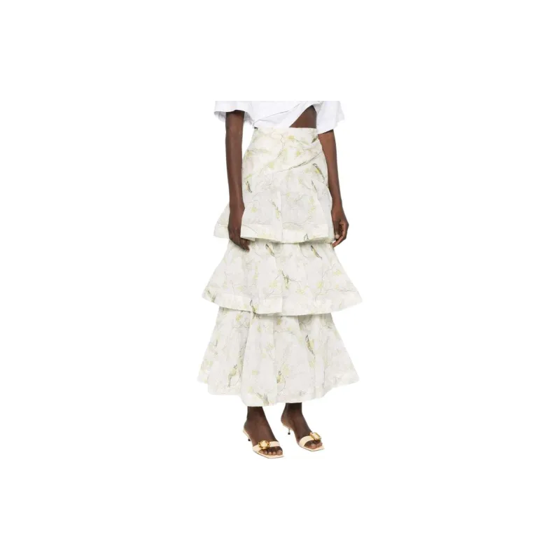 Zimmermann Pleated Tired Midi Skirt-3