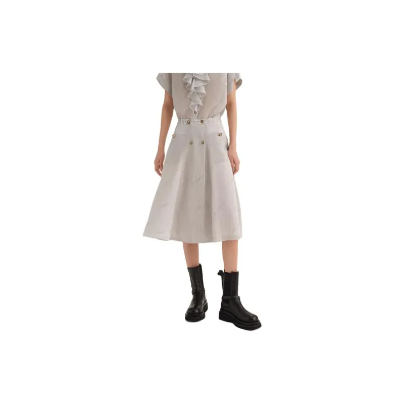 KARL LAGERFELD Casual Long Skirt Women's Gray-1