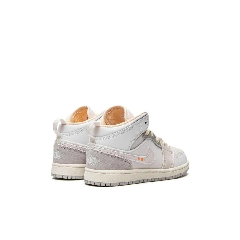 Jordan 1 Mid SE Craft Craft Inside Out White Grey PS-3