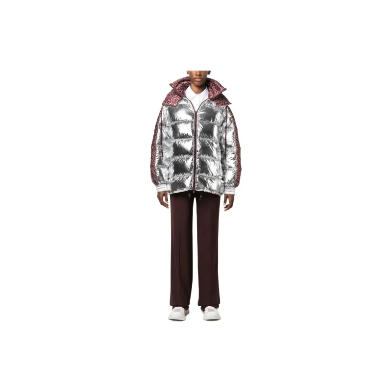 PINKO Puffer Jackets Women's Silver-1