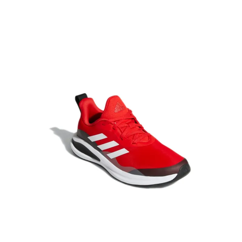 Adidas FortaRun J Lace Running J Abrasion Resistant Low Top Sports Casual Shoes Red Black Kids'-2