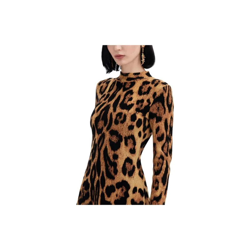 Oscar De La Renta Jaguar Jacquard Dress-3
