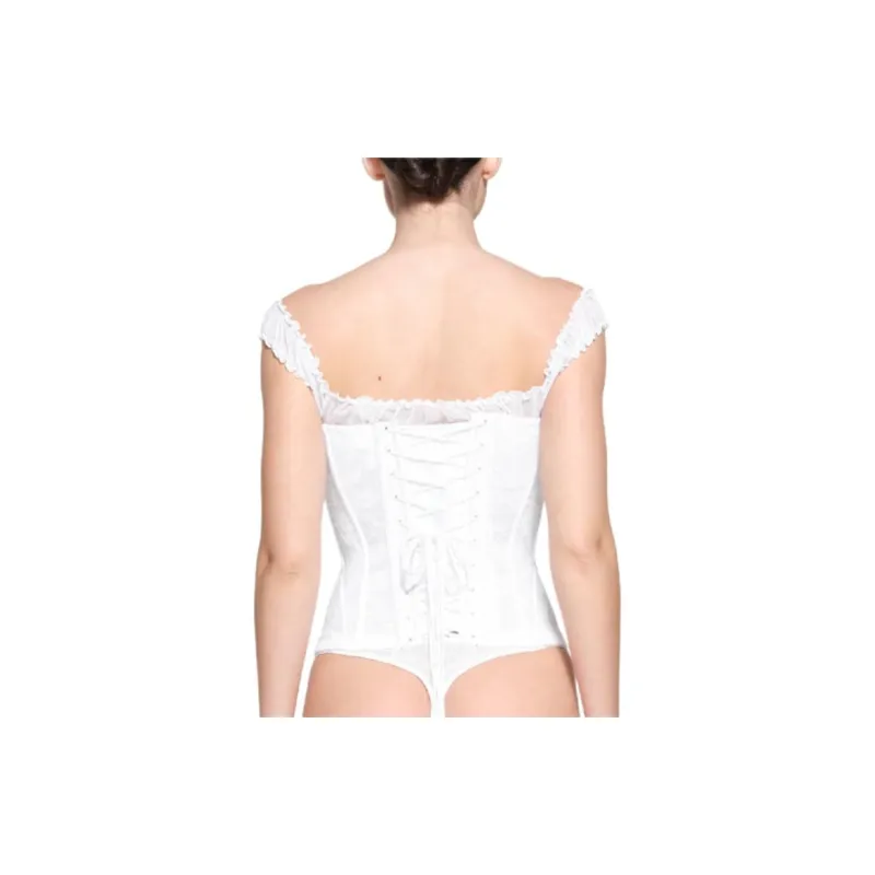 SKIMS ROMANCE LACE CORSET Strapless Top Women's SNOW/Snow-3