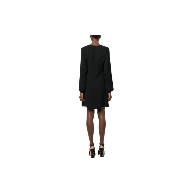 PAROSH Long Sleeved Dress Women's Black-2