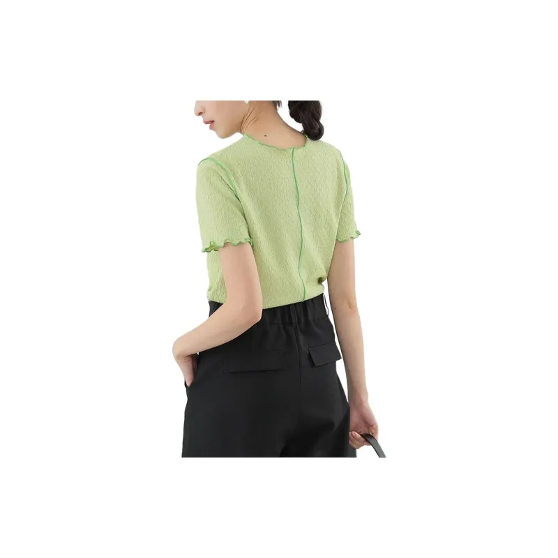Beams T Shirts Women's Green-5