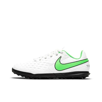 Nike Tiempo Legend 8 Club TF Anti Slip Wear Resistant Low Top Kids' Soccer Shoes White Green Kids'