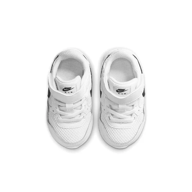Nike Air Max SC Abrasion Resistant Lightweight Cushioning Low Top Running Shoes White Black Infant And Toddler-3