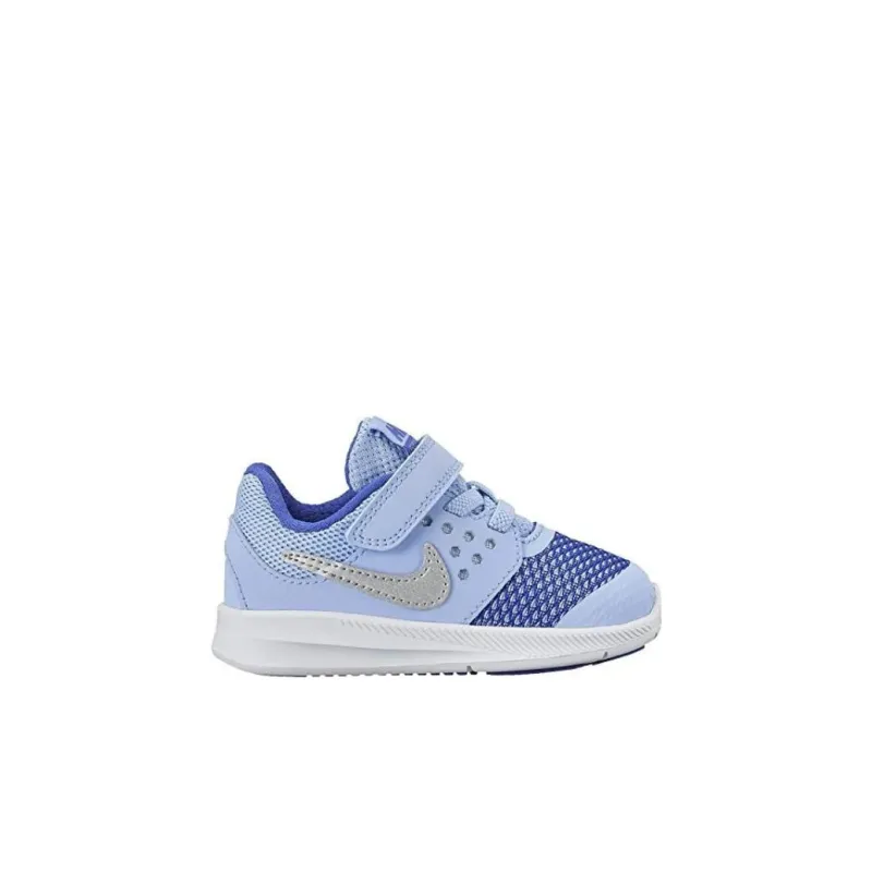 Nike Downshifter 7 Slip Resistant Cushioning And Breathable Low Top Toddler Shoes Blue White Infant And Toddler-1