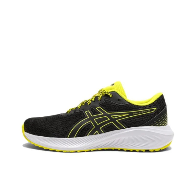 Asics Gel Excite 10 Anti Slip Wear Resistant Kids' Running Shoes Black Yellow Teenagers-0