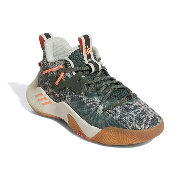 Adidas Harden Stepback 3 Anti-Slip Wear-Resistant Low-Top Children's Basketball Shoes Cyan Teenagers-2
