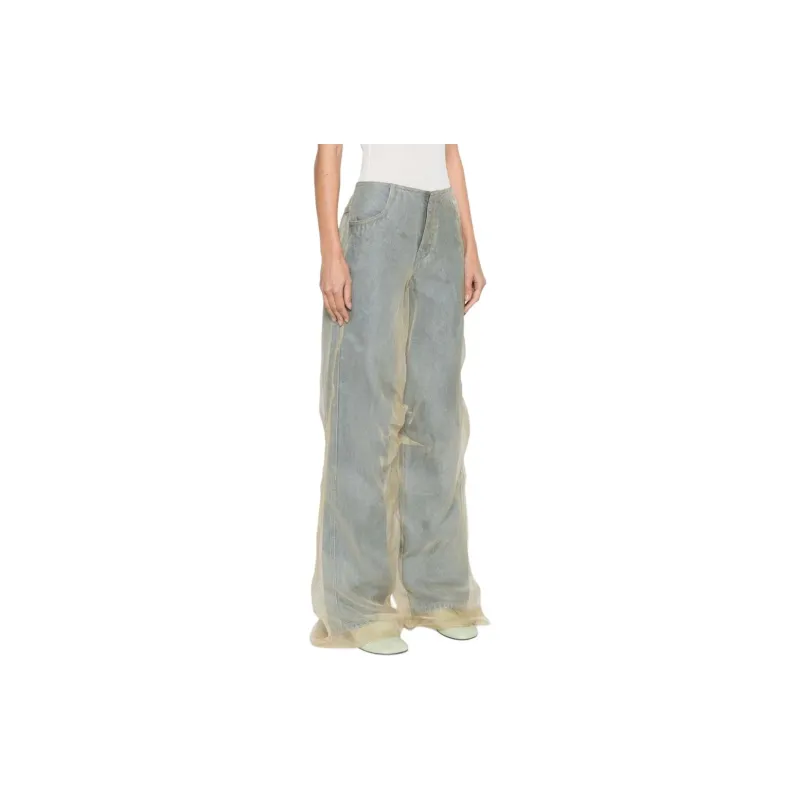 Christopher Esber Sheer-overlay Straight-leg Jeans-3