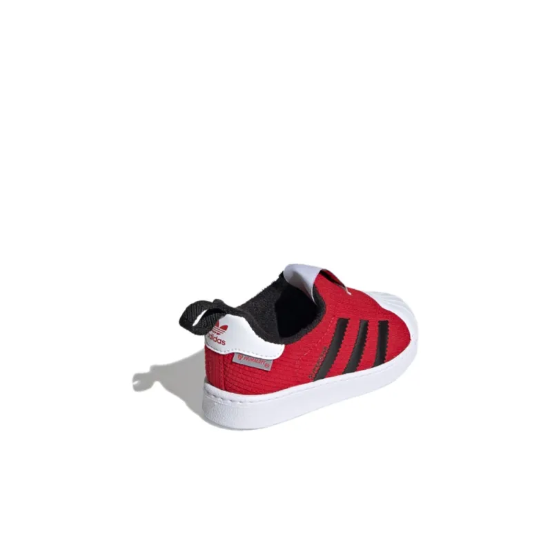 Adidas Originals SUPERSTAR 360 Breathable Low-Top Skateboard Shoes Red Infant And Toddler-3