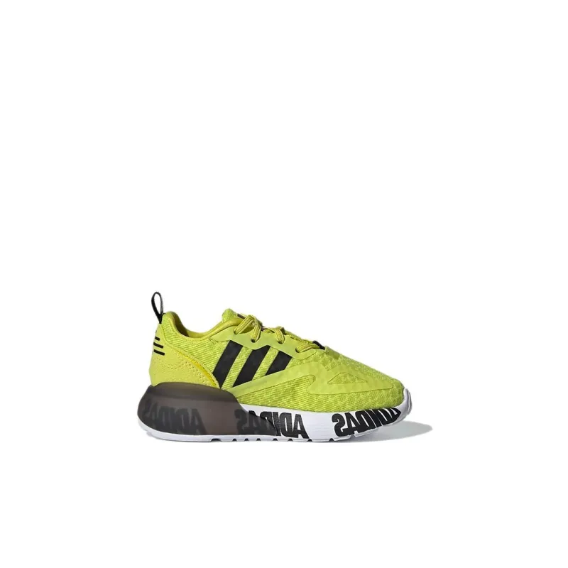 Adidas Originals ZX 2K Abrasion Resistant Low Top Sports Casual Shoes Yellow Infant And Toddler-1