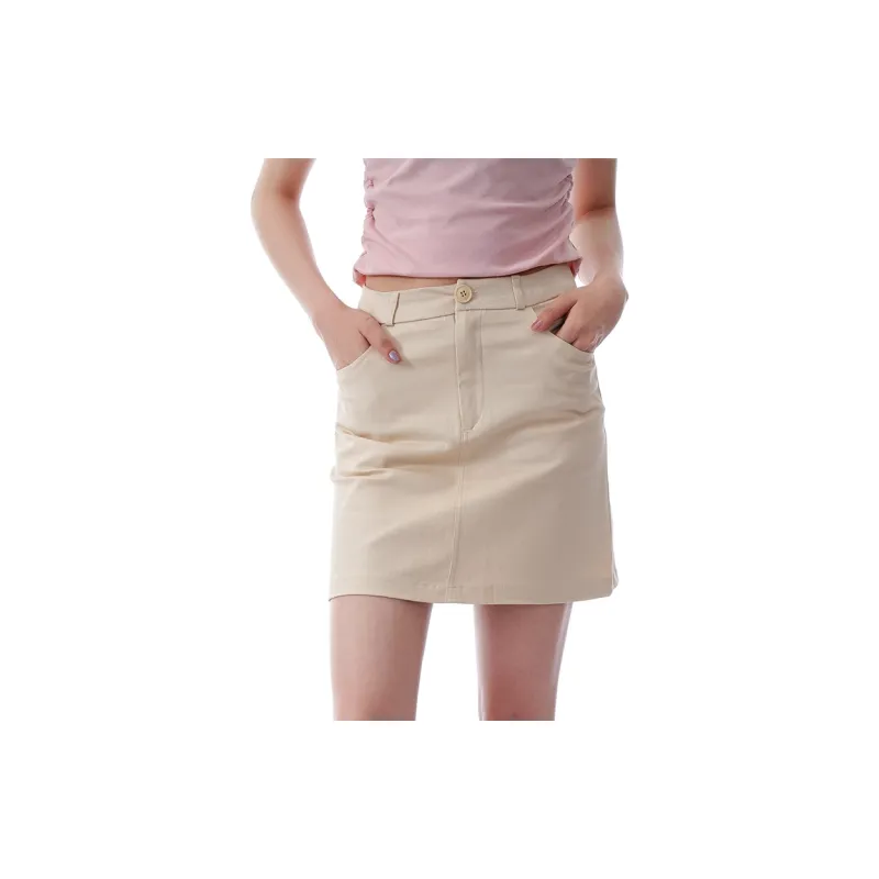 Merry City Cargo Short Skirts Women's Apricot-3