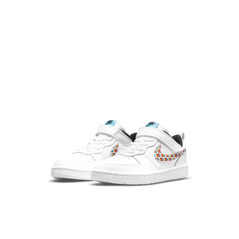 Nike Low 2 SE Slip Resistant Cushioning Abrasion Resistant Low Top Skateboard Shoes White Children Aged 3 7 Years Old-2