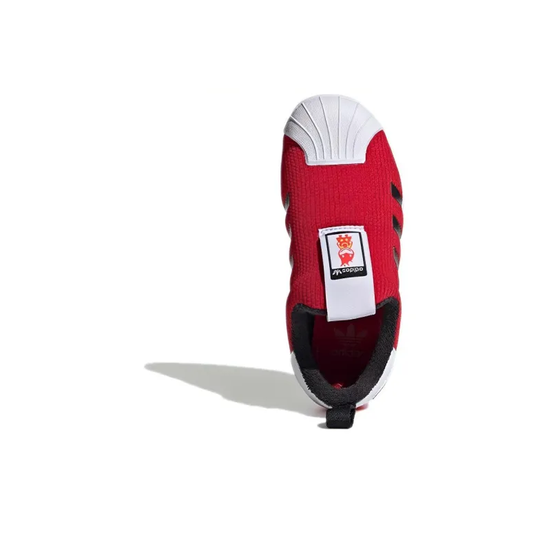 Adidas Originals SUPERSTAR 360 Breathable Low Top Kids' Skateboarding Shoes Red Children Aged 3 7 Years Old-4