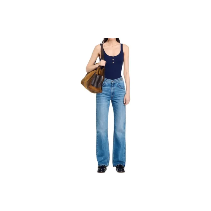 Sandro Ribbed knit Tank Top-1