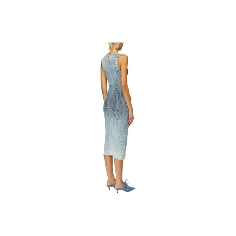 DIESEL M Taryn Cut Out Ribbed Knit Sleeveless Midi Dress-3
