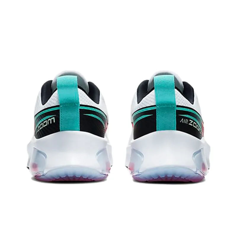 Nike Air Zoom Arcadia Cushioning Abrasion Resistant Breathable Low Top Kids' Running Shoes White Red Green Unisex-4