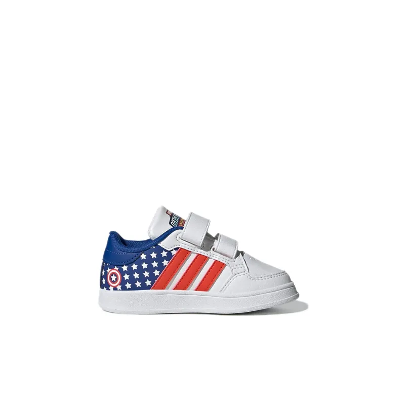 Adidas Neo Breaknet Abrasion Resistant Low Top Toddler Shoes White Red Blue Infant And Toddler-1