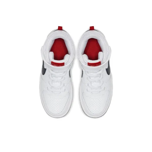 Nike Court Vision Mid Top Kids' Skateboarding Shoes White Black Children Aged 3 7 Years Old-2