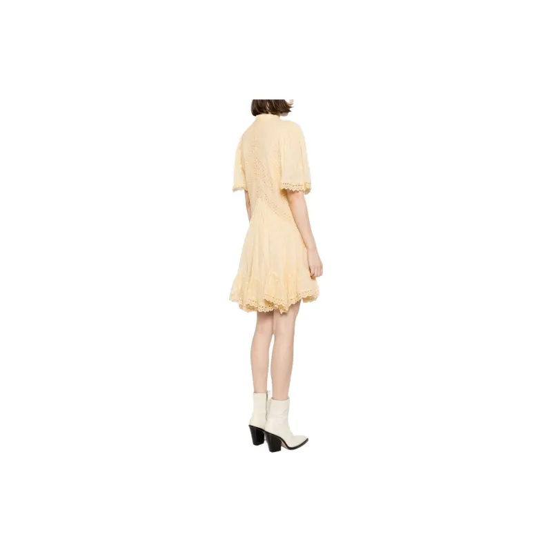 ISABEL MARANT ETOILE Short-Sleeved Dresses Women's Sunflower Yellow-2