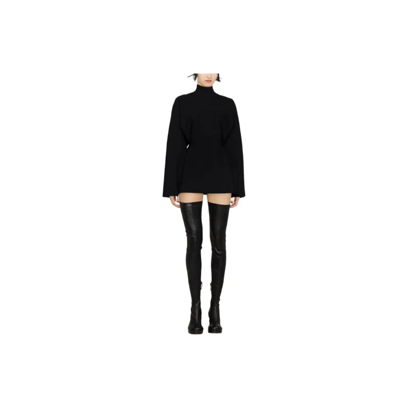 Balenciaga Women's Hourglass Turtleneck Sweater Black-1